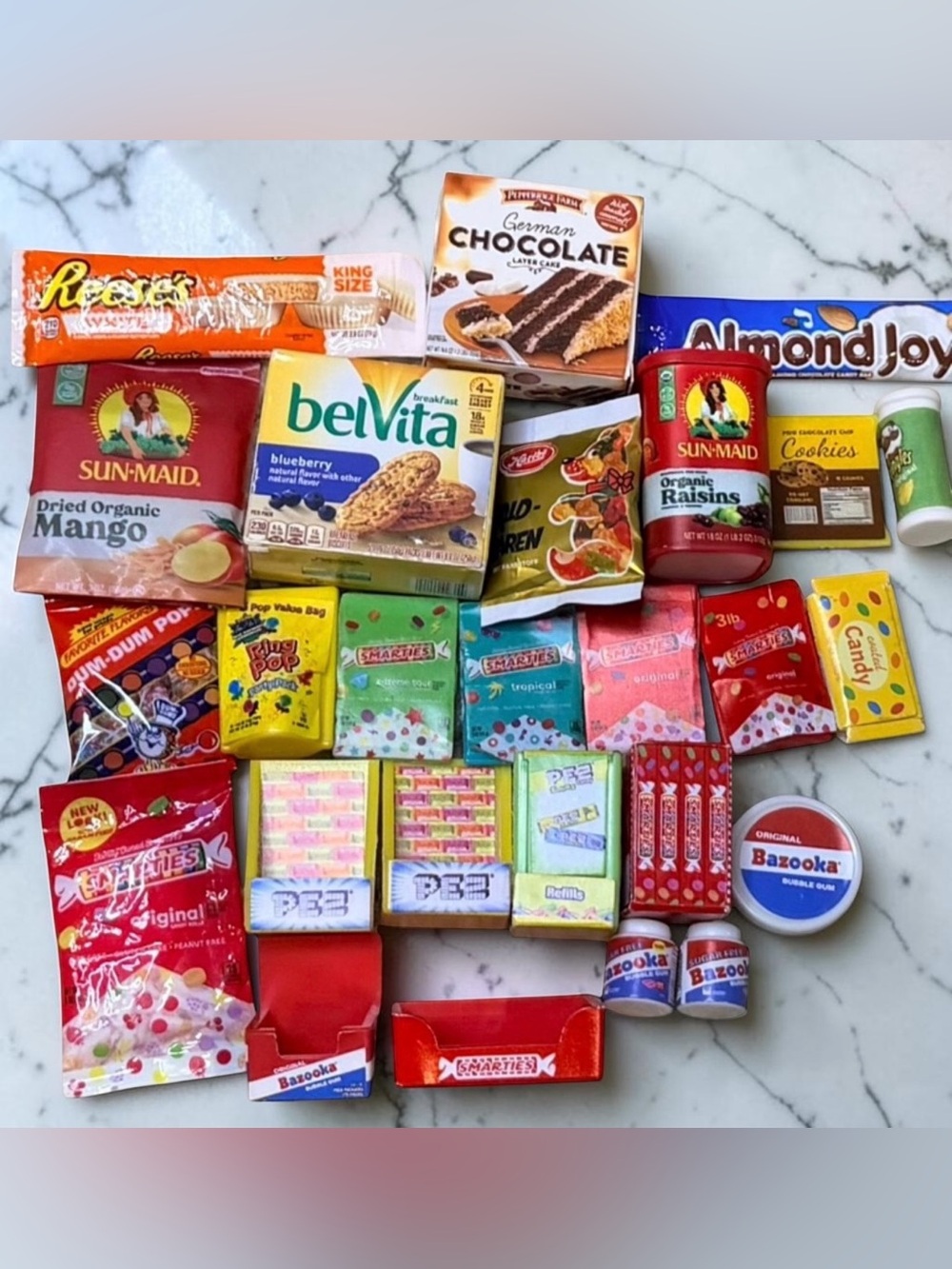 ZURU | Mini Brands Food Candy Bundle | Smarties Pez Reese’s | Collectible Lot